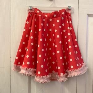 PINK poka dot skirt costume made